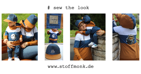 Bügelbild - " Smilie - black/white "